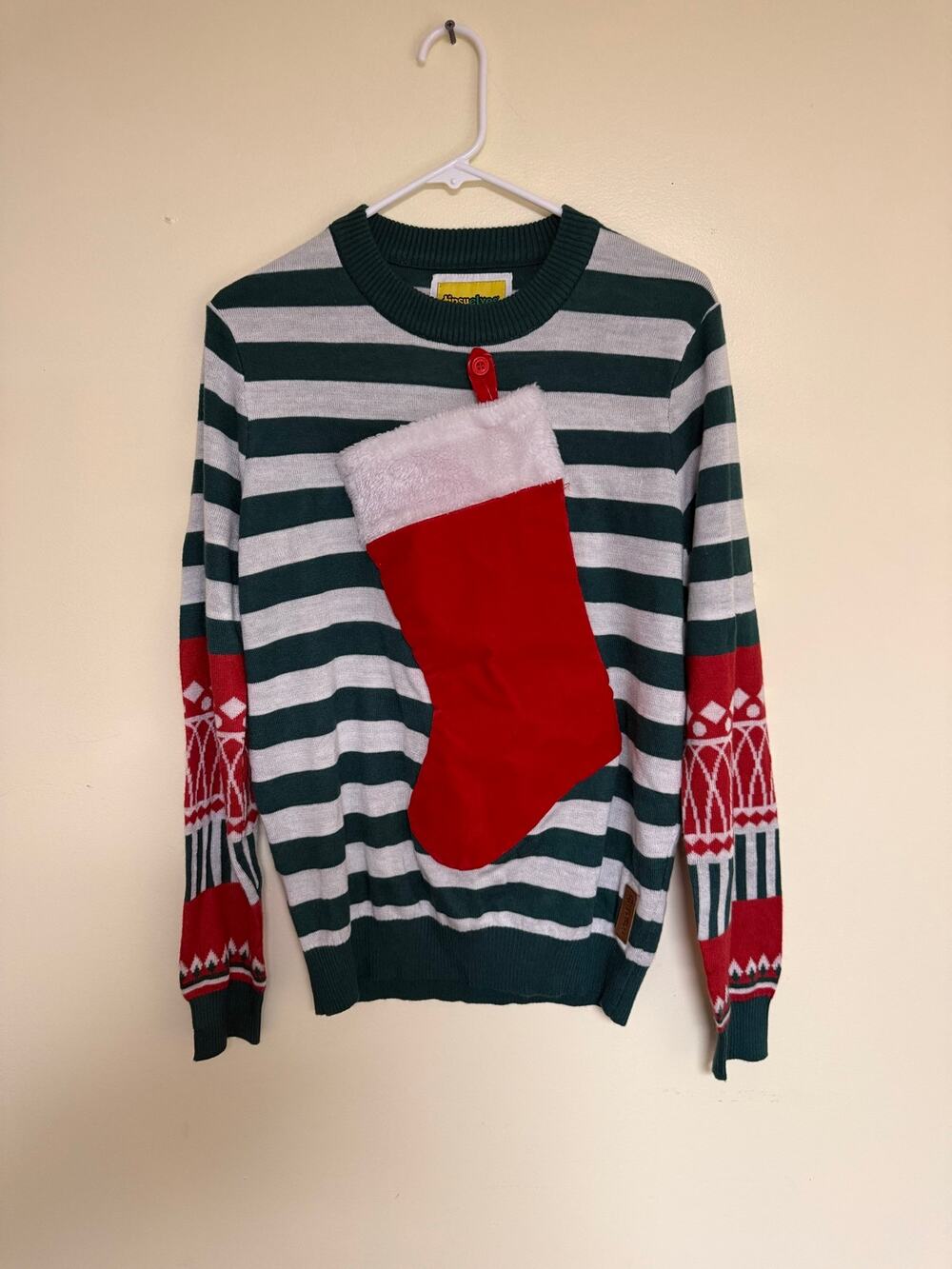 Tipsy elves holiday sweater stocking sweater size M